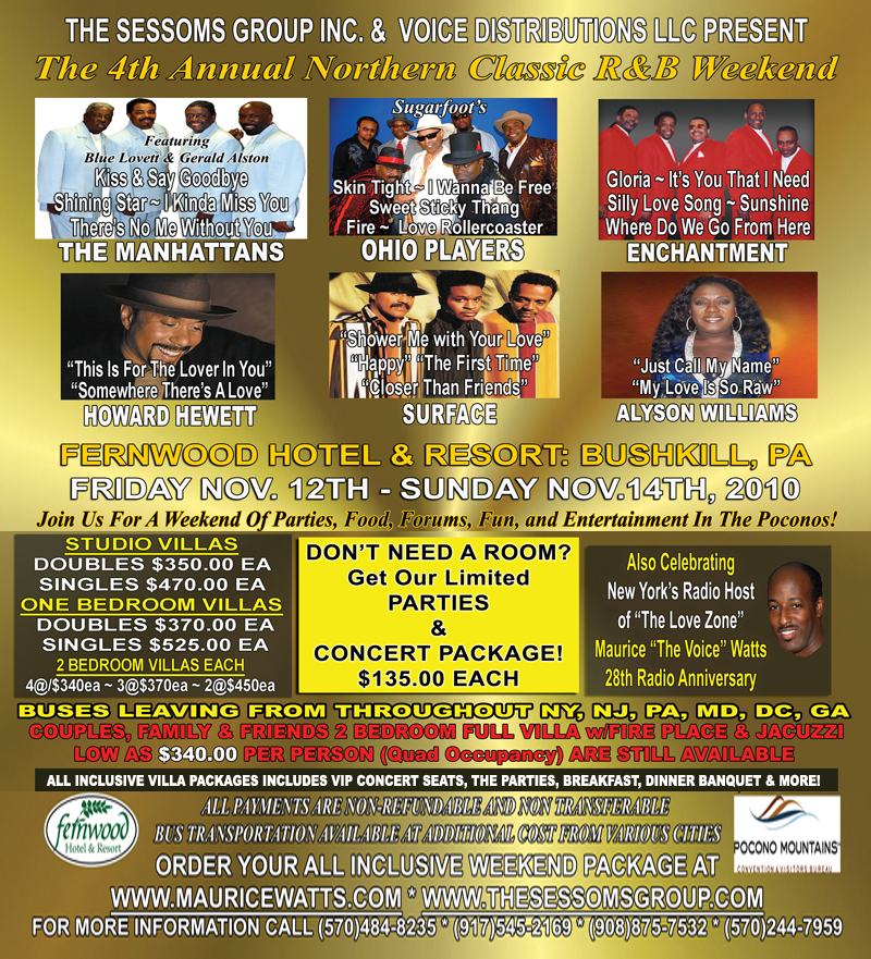 The 4th Annual Northern Classic R&B Weekend & Maurice 